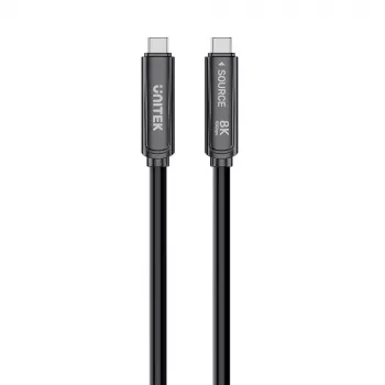 UNITEK Câble optique actif USB-C 15 m - 10 Gbit/s, PD60W, 8K@30Hz, noir