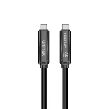 UNITEK Câble optique actif USB-C 7 m – 10 Gbit/s, PD60W, 8K@30Hz, noir
