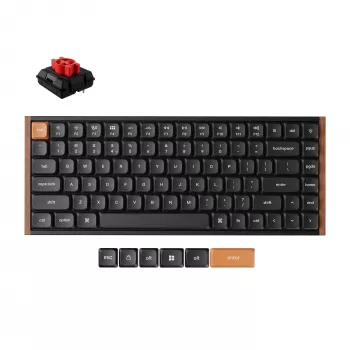 Clavier mécanique Keychron K3M-F1 75 % Low-Profile, Gateron Red Switch, RGB Hot-Swap, Bluetooth 5.1 et USB-C, noir