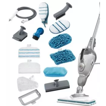 Black & Decker Steam-Mop + SteaMitt 2 en 1 serpillière vapeur et nettoyeur vapeur à main 1600 W 0,5 L gris