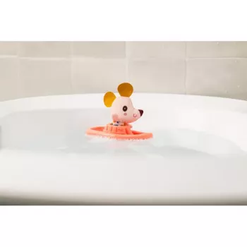 Jouet de bain bateau avec peluche Nina la souris Lilliputiens 6m+
