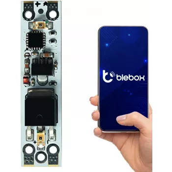 Détecteur crépusculaire BLEBOX – capteur intelligent avec Wi-Fi, 230V AC, encastré, blanc
