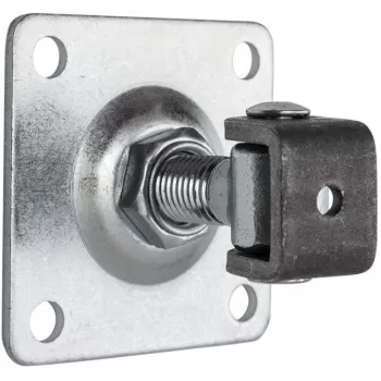 Charnière à souder réglable PSG 61.019 avec platine de montage 100x100x4 mm - filetage M20