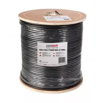 Câble coaxial CONOTECH NS-752 NS100 TRI rempli de gel noir - bobine 300m