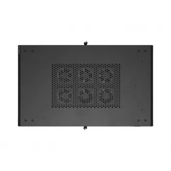 Baie rack serveur autoportante LANBERG 19 pouces 27U 600x1000 mm noire avec porte en verre trempé (Flat Pack)