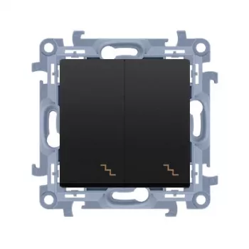 KONTAKT SIMON 10 Module interrupteur universel 10AX 250V noir mat 2x bornes à vis