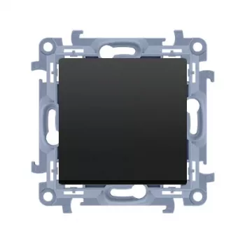 KONTAKT SIMON 10 Module bouton-poussoir noir mat 1x 1 poste bornes sans vis 10AX 250V