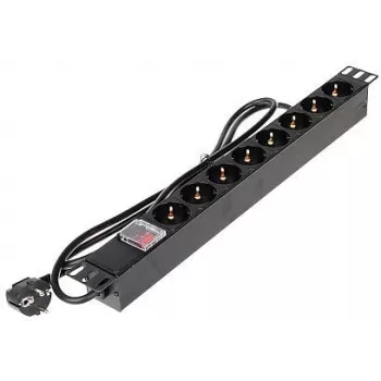 DELTA PD-8/RACK-N Unité de distribution d'alimentation (PDU) 8 prises 1U 19 inch pour rack - 230V 16A 3680W Schuko
