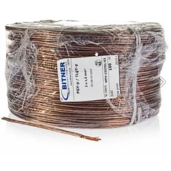 Câble d'enceinte BITNER BiTsound PGY-p (TLgY) 2x0,75 mm² rouleau 100 m