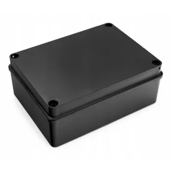 Boîte de dérivation étanche 190 x 140 x 70 mm sans presse-étoupes IP65 sans halogène noire PAWBOL S-B416C