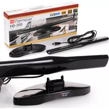 OPTICUM ANT0136 HD-200 antenne intérieure active DVB-T2 noire
