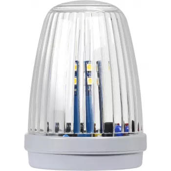 Lampe LED Proxima KOGUT blanche avec antenne 433,92 MHz (12-24V AC/DC ou 230V AC) clignote en jaune