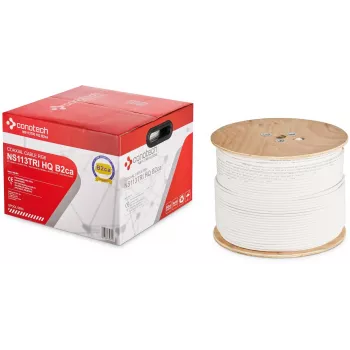 Câble coaxial CONOTECH NS-113TRI HQ RG-6 LSOH B2ca 500m blanc