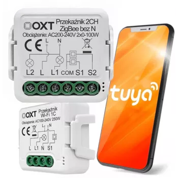 Module relais mini OXT 2 canaux sans neutre ZigBee TUYA T272