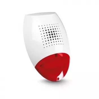 SATEL SP-500 R sirène extérieure filaire avec flash, boîtier rouge, LED blanche