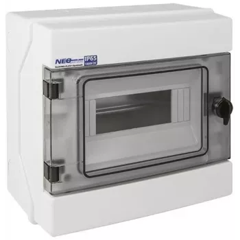 Coffret de distribution modulaire hermétique ELEKTRO-PLAST OPATÓWEK 1x8 en saillie (N+PE) IP65 RH-8
