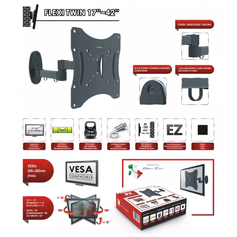 OPTICUM FLEXI TWIN Support TV 17-42