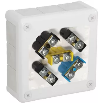 VIPLAST VP-51 Boîte de dérivation en saillie 12 entrées blanc IP55 118x118x46mm 051-51
