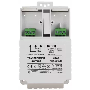 Pulsar AWT468 transformateur AC/AC 230V AC vers 16V/18V AC 4A 68VA rail DIN