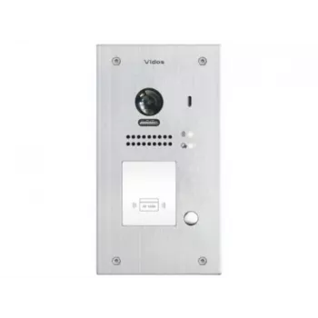 VIDOS DUO S1201A platine de rue vidéo 2 fils avec RFID, Full HD 1080p, argent/gris foncé