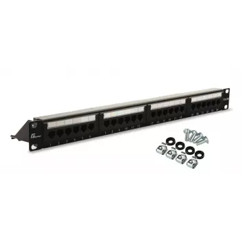 GETFORT PGF-5EUTP24-B4 panneau de brassage Cat.5e UTP 24 ports 1U 19 pouces rack noir
