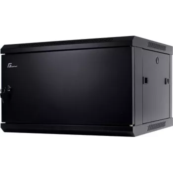 GETFORT Baie murale CALI 6U 600x600 19 pouces porte en acier noir