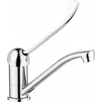 DEANTE Mitigeur de lavabo avec bec orientable - levier clinique, chrome, pose en applique 1 trou, 7 L/min
