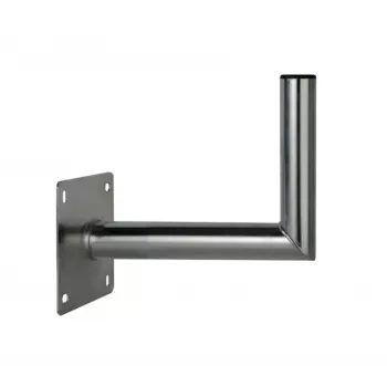 CORAB USL-48/250AL Support mural coudé pour mât 48mm, déport 250mm, aluminium, argent