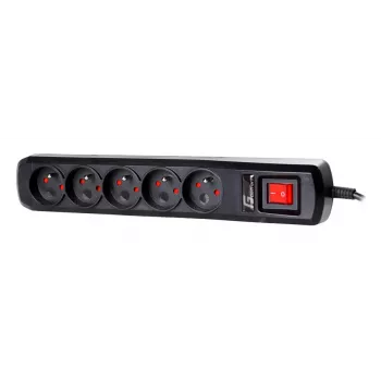 Getfort multiprise parafoudre 5A 5 m noir