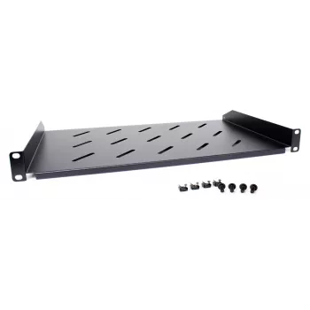 Getfort étagère rack universelle 19 inch 1U 270 mm noire