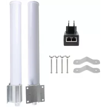 GETFORT GF-ANT-360 antenne omnidirectionnelle 12 dBi 2,4-2,5 GHz connecteur N femelle blanche