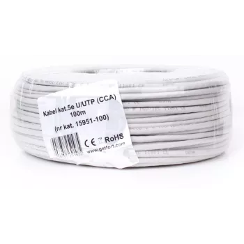 Câble réseau GETFORT Cat.5e U/UTP CCA 100m gris