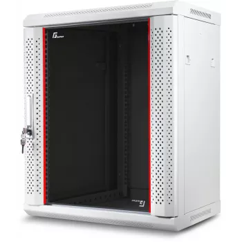 GETFORT 19 inch armoire rack murale 12U 600x600mm grise (RAL 7035) - WGF12-66EH-WGG