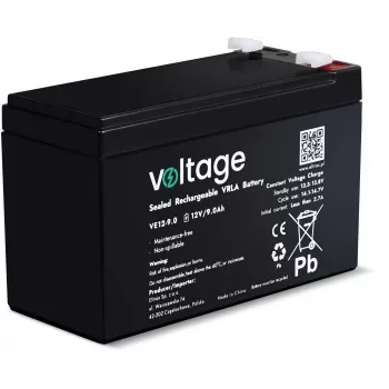 Batterie AGM VOLTAGE 12V 9Ah VE12-9.0 (durée de vie 6-9 ans)