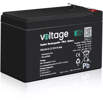 Batterie AGM longue durée Voltage 12V 9Ah VEL12-9.0 (durée de vie nominale 15 ans)
