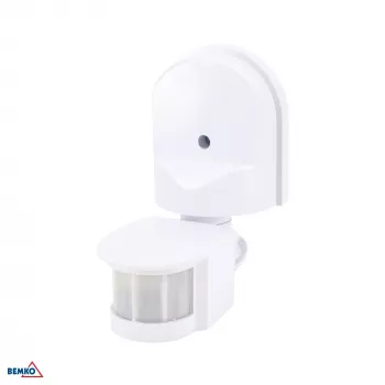 BEMKO Capteur de mouvement PIR 1200W 180° Blanc