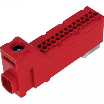 Bornier sans vis PAWBOL LZB E.4136CZ 12 pôles rouge 450V 24A
