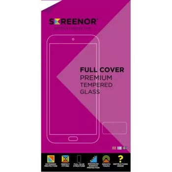 SCREENOR Protection d'écran en verre trempé pour OnePlus Nord 3 5G, couverture totale, dureté 9H, 0,33 mm, revêtement oléophobe, bords arrondis 2.5D, transparent avec cadre noir