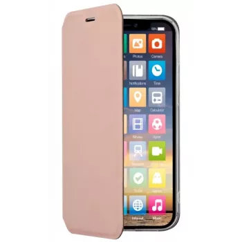 SCREENOR Clever Étui portefeuille pour Apple iPhone 12 / 12 Pro - rose