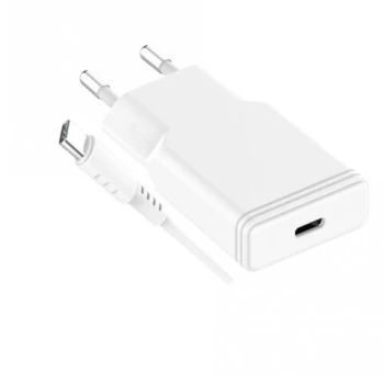 GRATEQ TAHKO 20W USB-C PD Chargeur mural avec câble USB-C vers Lightning 1,5 m, blanc