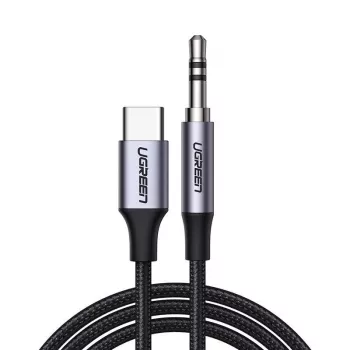 UGREEN Câble audio stéréo AUX mini-jack 3,5 mm vers USB Type-C 1 m noir (CM450 20192)