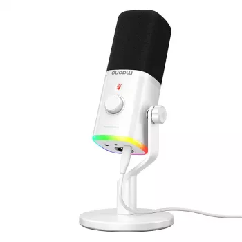 Microphone dynamique MAONO PD100X (blanc) - USB-C & XLR