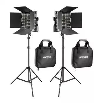 Kit d'éclairage vidéo LED bi-couleur NEEWER 660 (2 lampes, 40 W, 3200-5600K)