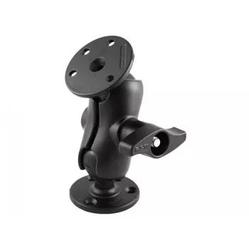 Bras à double rotule court RAM MOUNTS avec 2 embases rondes à rotule taille D de 2,25 pouces, 3,68 pouces