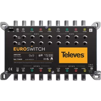 Amplificateur multiswitch TELEVES EuroSwitch 9 entrées 27/31 dB (719609)