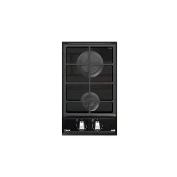 Table de cuisson gaz encastrable TEKA GZC 32300 XBC BK (E4) 2 feux avec grilles en fonte, noire