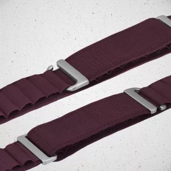 Bracelet de montre Mobilize en nylon - Alpine - connecteur en titane - pour Apple 38/40/41 mm - bordeaux