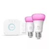 Kit de démarrage Philips Hue White and Color Ambiance E27 2 ampoules + Bridge + variateur