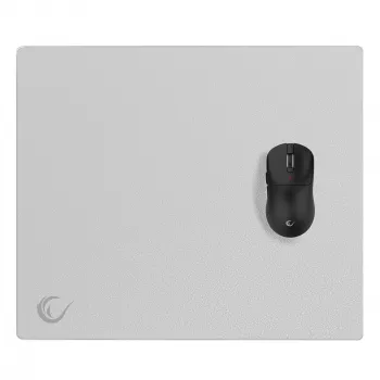 Tapis de souris en verre Rampage Vision XL 450 × 400 mm micro-gravé gris