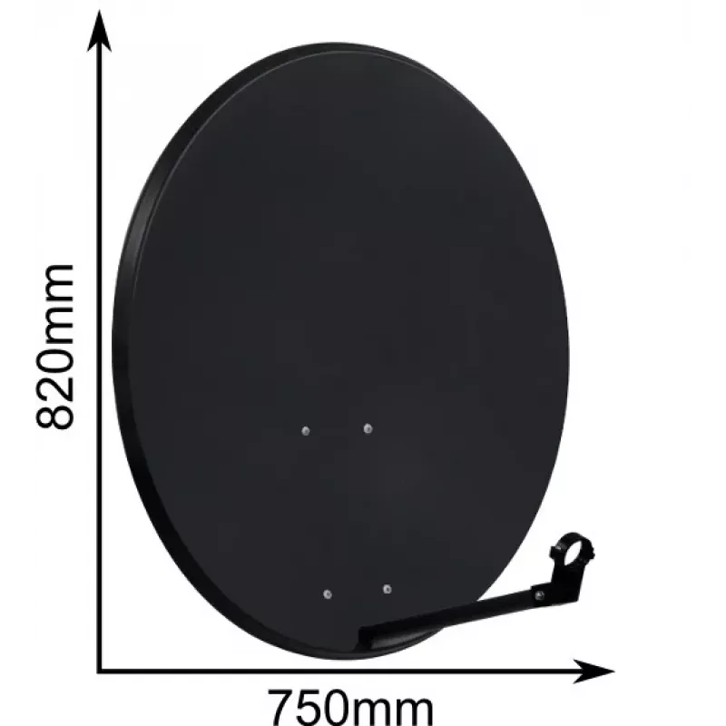 CORAB COR-800SAE-C Antenne parabolique offset 80 cm, anthracite